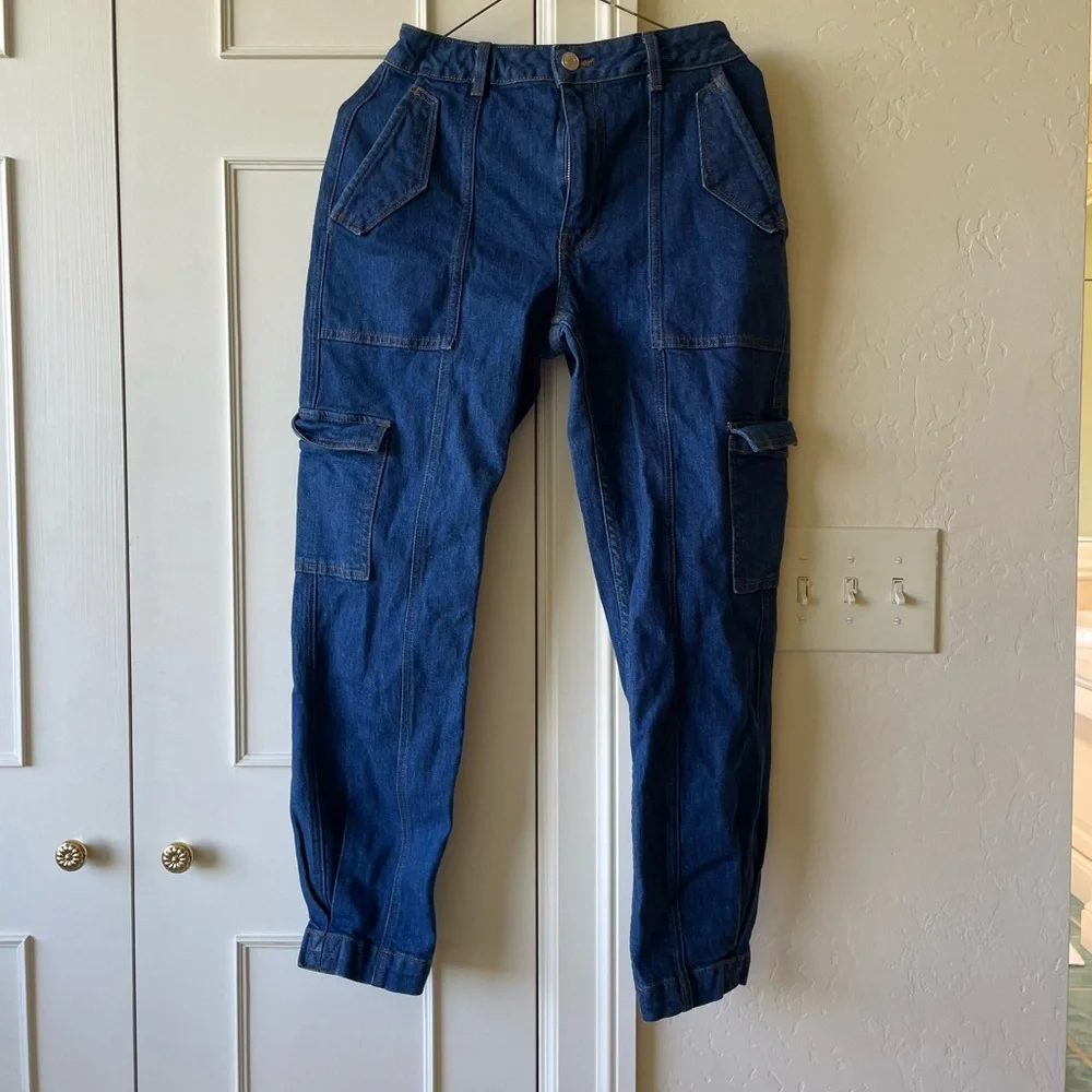 NWT DEREK LAM 10 CROSBY Elian Utility Pants Cargo Jeans Size 25 - Picture 4 of 6
